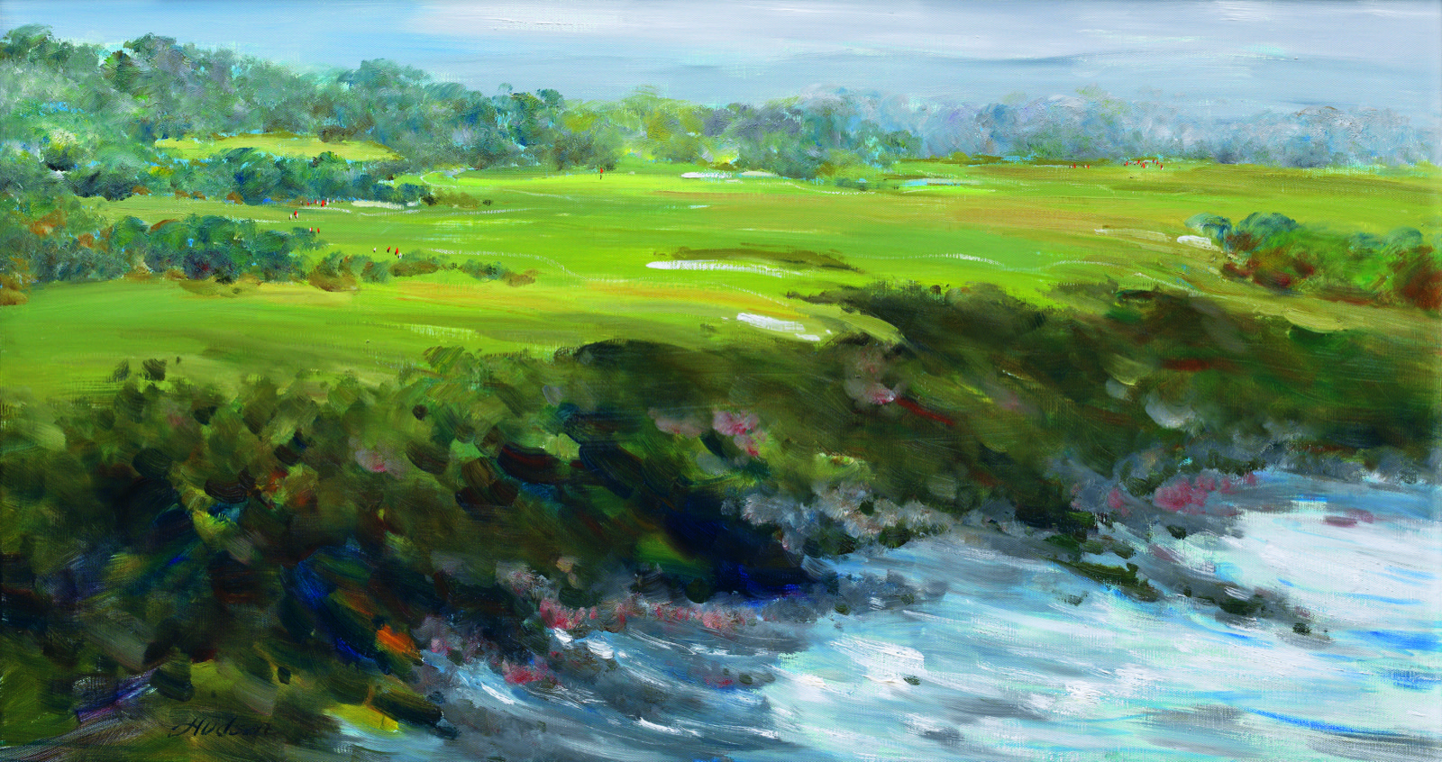 Postcard artwork from Cape Kidnappers Golf Course