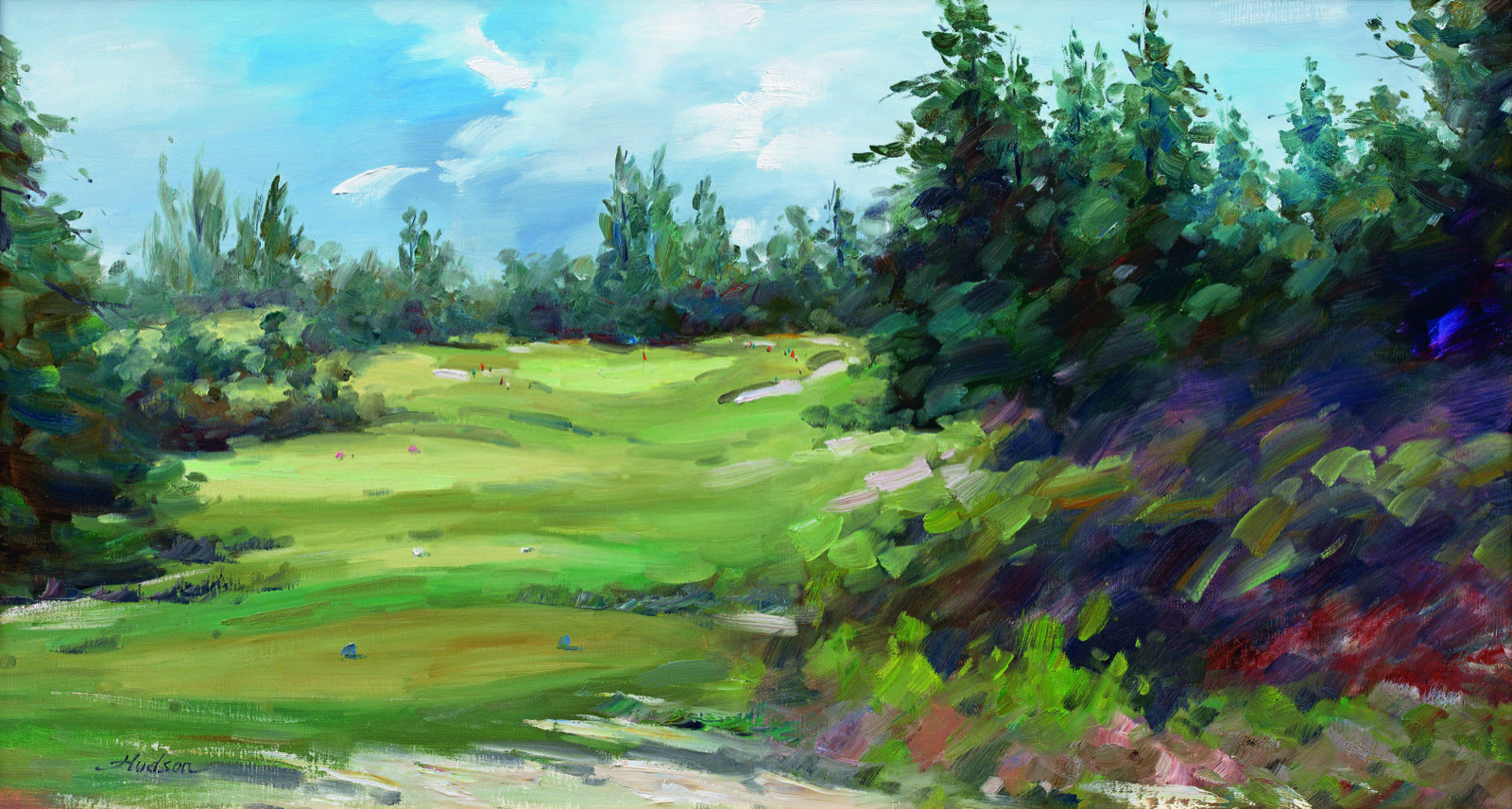 Postcard artwork from Shanqin Bay Golf Club